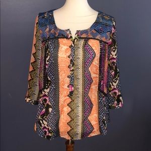 Anthropologie embroidered blouse